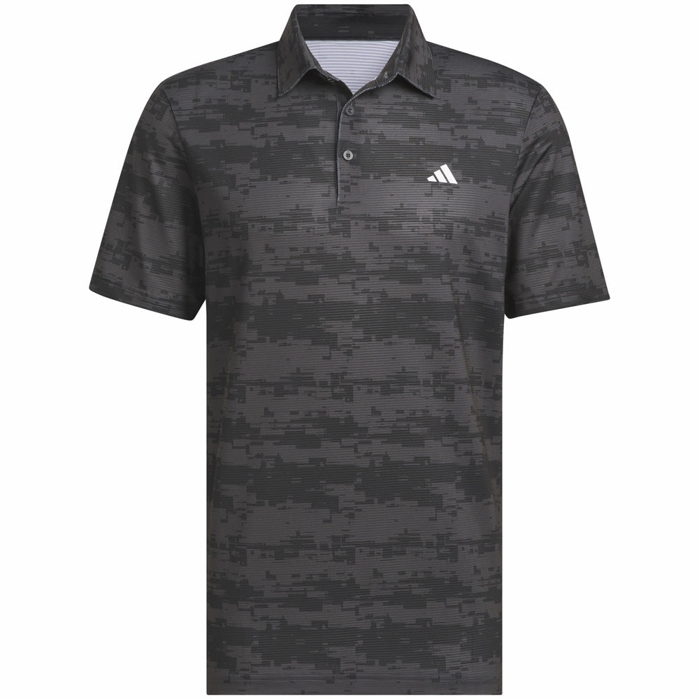adidas Ultimate365 HEAT.RDY Stripe Polo Shirt - Carbon/Black Formal Elegance Active Outfit Style