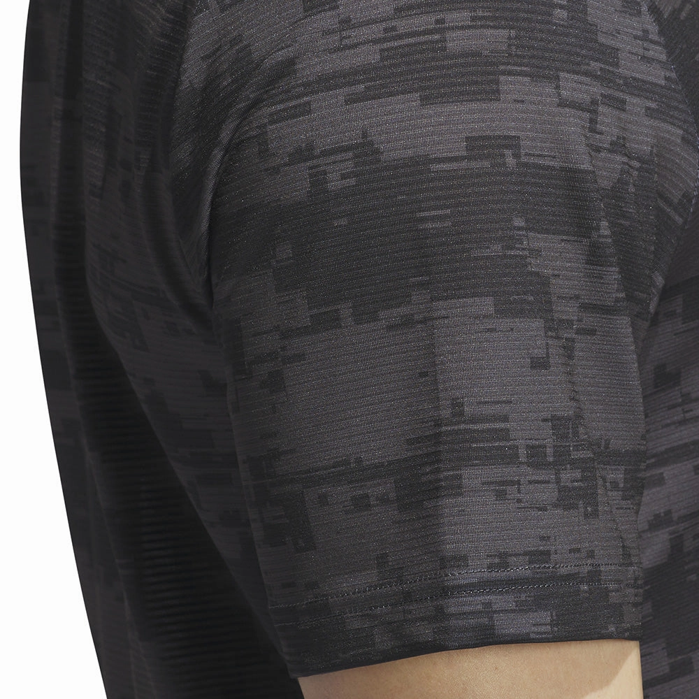 adidas Ultimate365 HEAT.RDY Stripe Polo Shirt - Carbon/Black Timeless Style Fresh Vibes
