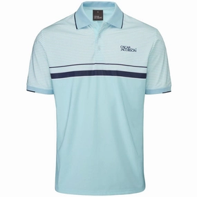 Fresh Look Oscar Jacobson Chalfort Polo Shirt - Cool Blue/Navy
