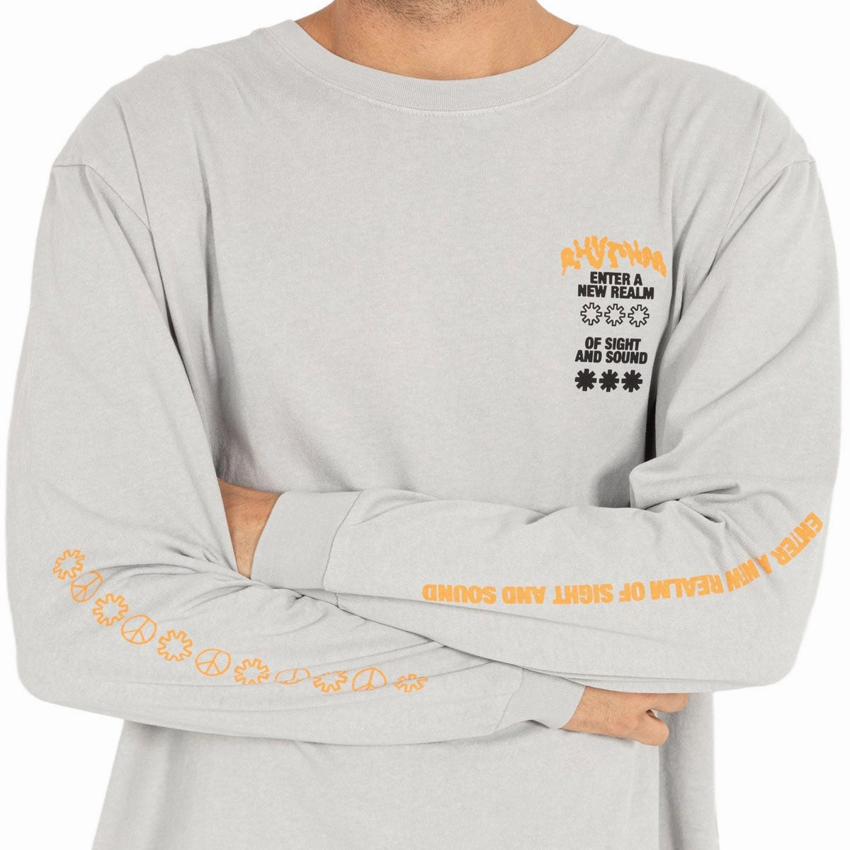 Rhythm New Realm Vintage Long Sleeve T-Shirt - Stone Abrasion resistant