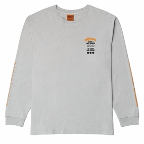 Smart Casual Rhythm New Realm Vintage Long Sleeve T-Shirt - Stone