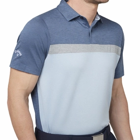 Callaway Soft Touch Colour Block Polo Shirt - Peacoat Heather Easy Layer
