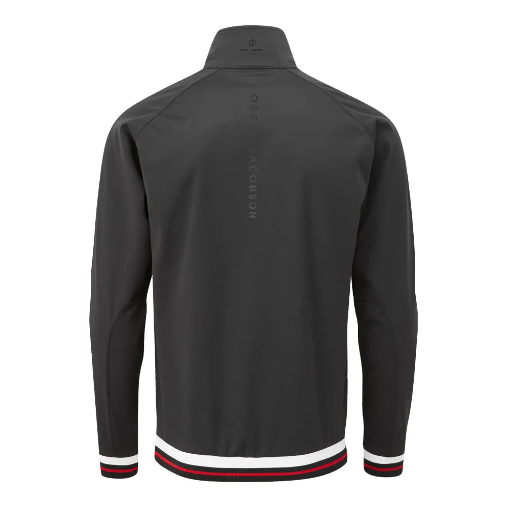 Adjustable Belt HeatRetentionTechnology Oscar jacobson Ramsey 1/2 Zip Windproof Jacket - Black
