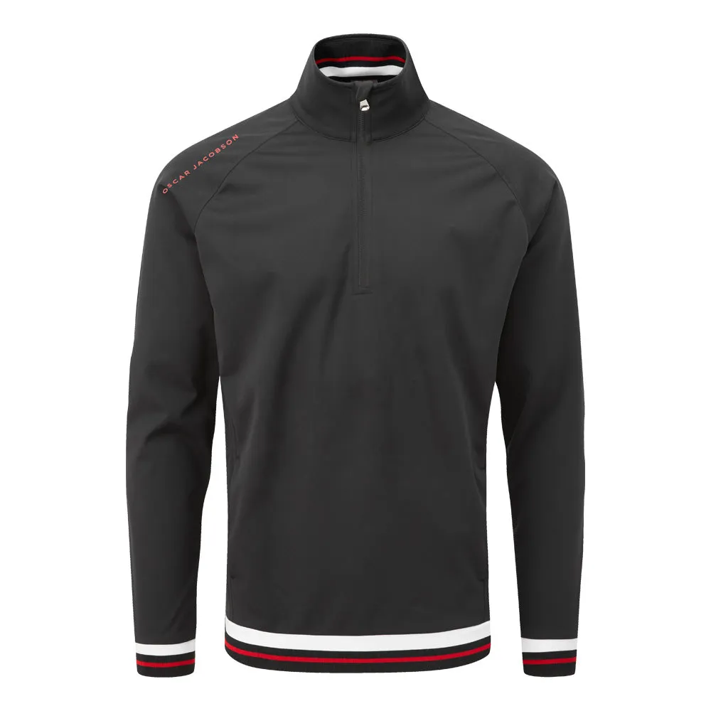 Oscar jacobson Ramsey 1/2 Zip Windproof Jacket - Black TearResistantOuter