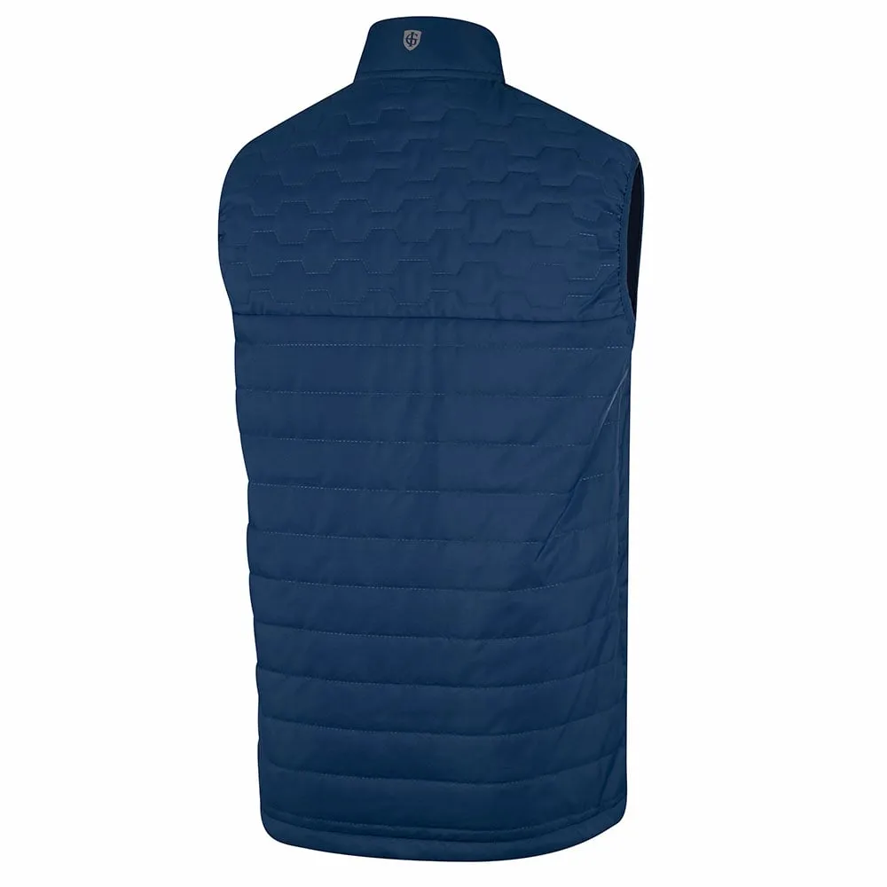 Noise Free Fabric Anti Static Lining Island Green Heat Weld Padded Gilet - Navy