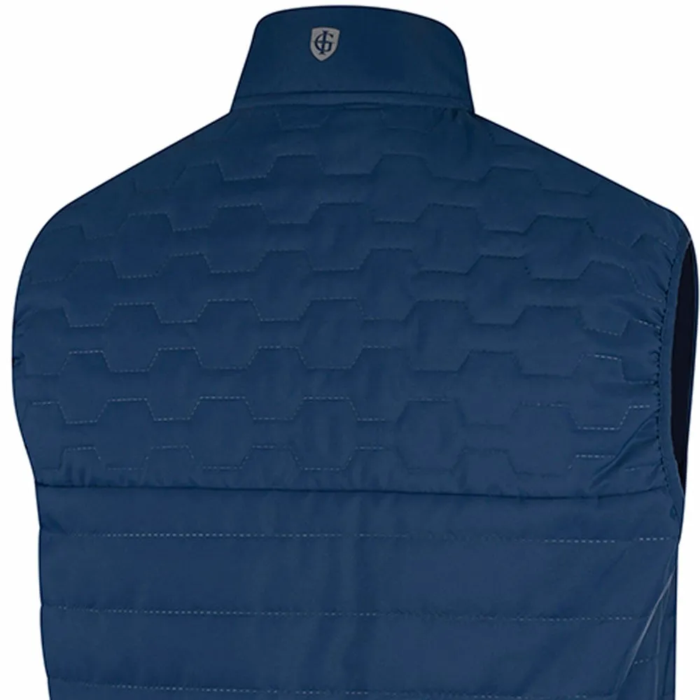 Noise Reduciting Fabric Island Green Heat Weld Padded Gilet - Navy