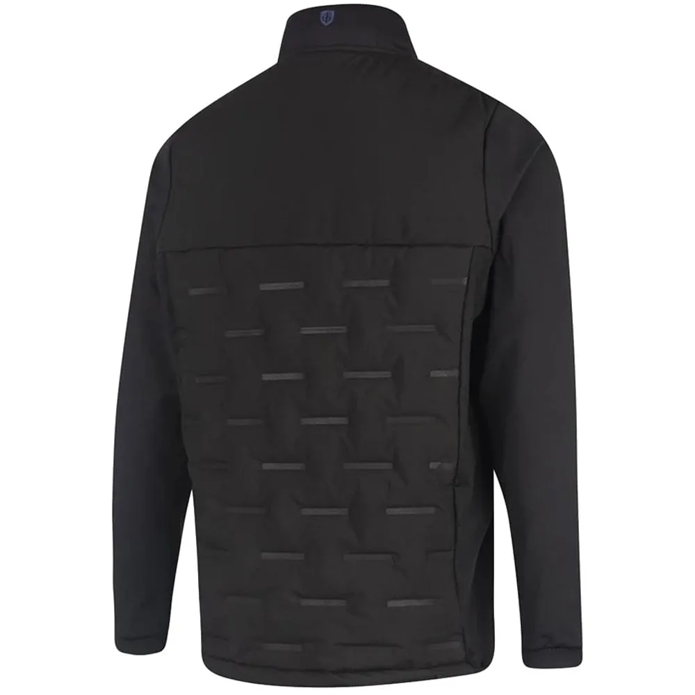 Island Green Heat Welded Padded Thermal Jacket - Black/Turquoise Water Repellent Coating