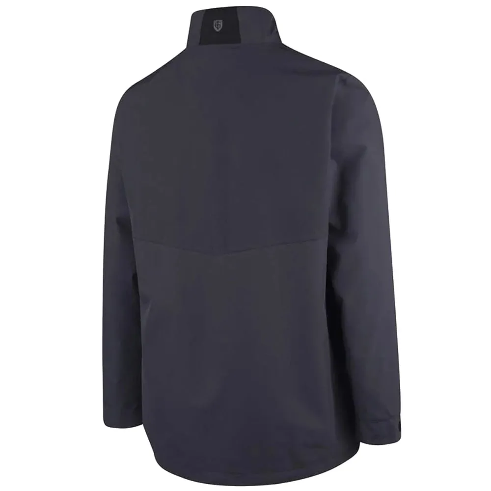 Island Green Stretch Waterproof Jacket - Charcoal/Black Hidden Zipper Reflective details