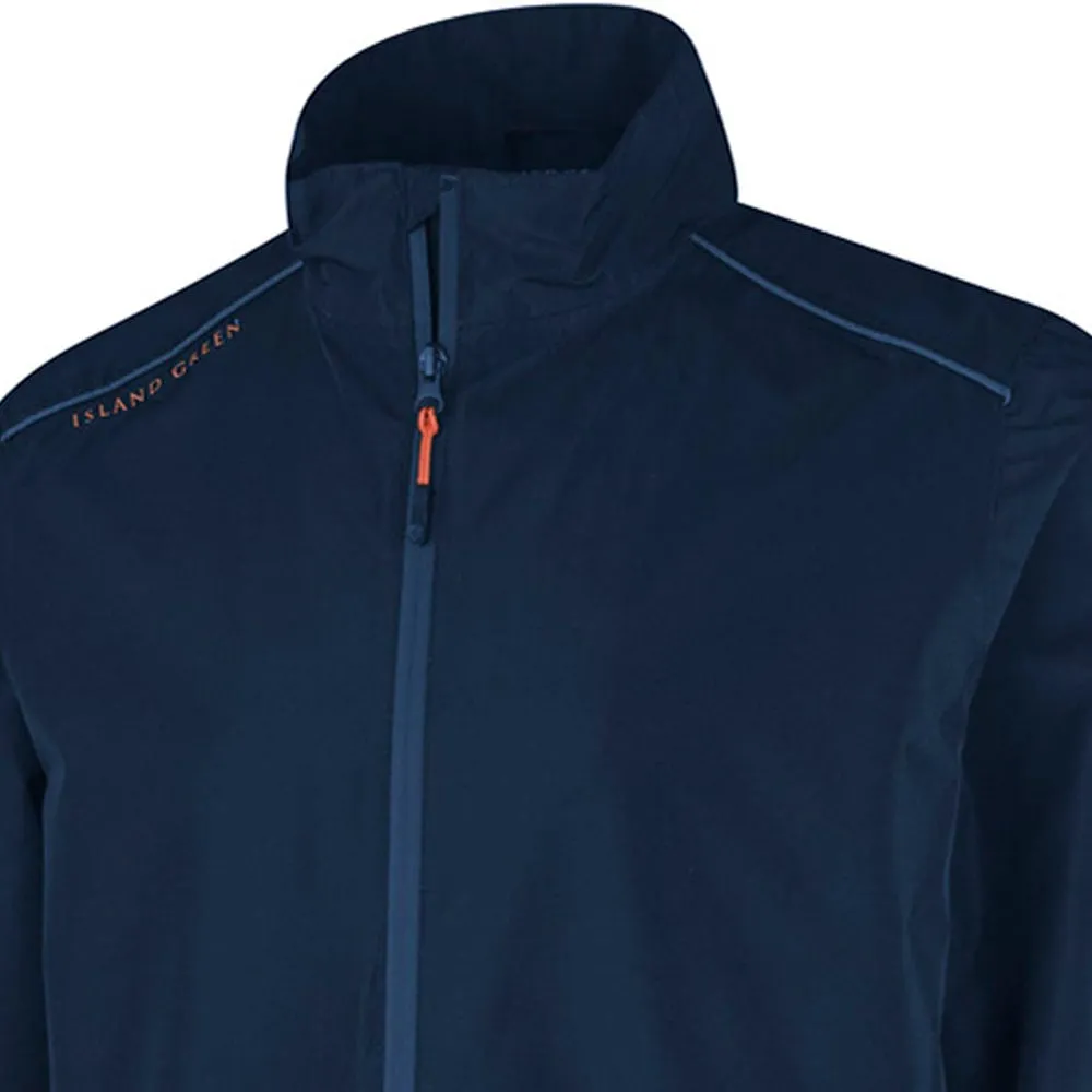 Oversized style 360?? Visibility Island Green Waterproof Jacket - Navy