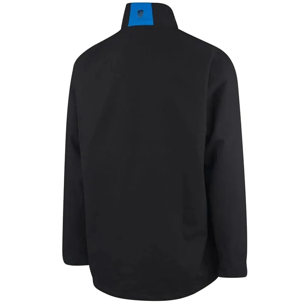 Island Green Waterproof Stretch Jacket - Black/Turquoise Reinforced Seam Durability