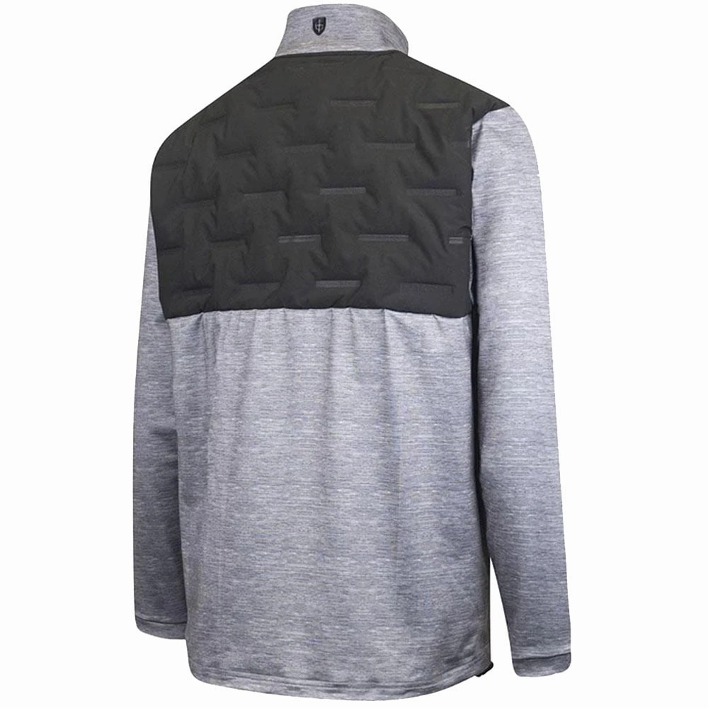 Island Green 1/4 Zip Pullover with Padded Yoke - Light Grey Marl/Black perfect for anniversaries product sporty appeal