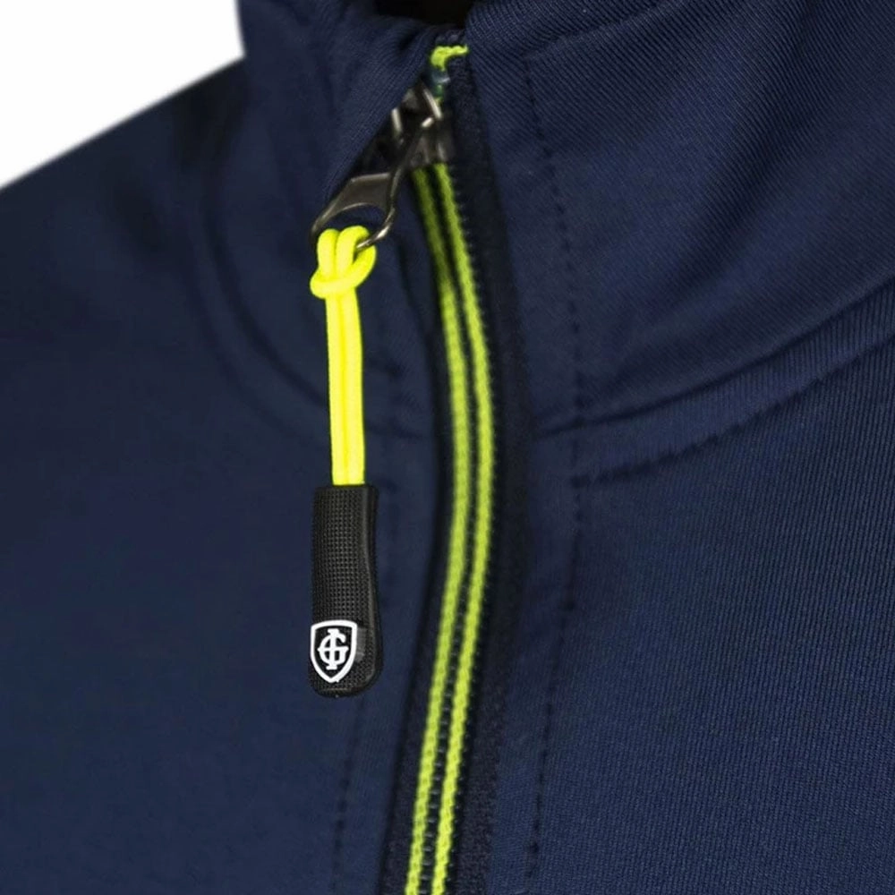 easy to pair Island Green 1/4 Zip Wind Jacket - Navy/Marine Marl/Lime