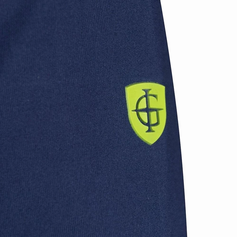 Comfy Feel Fleece Lining Island Green 1/4 Zip Wind Jacket - Navy/Marine Marl/Lime