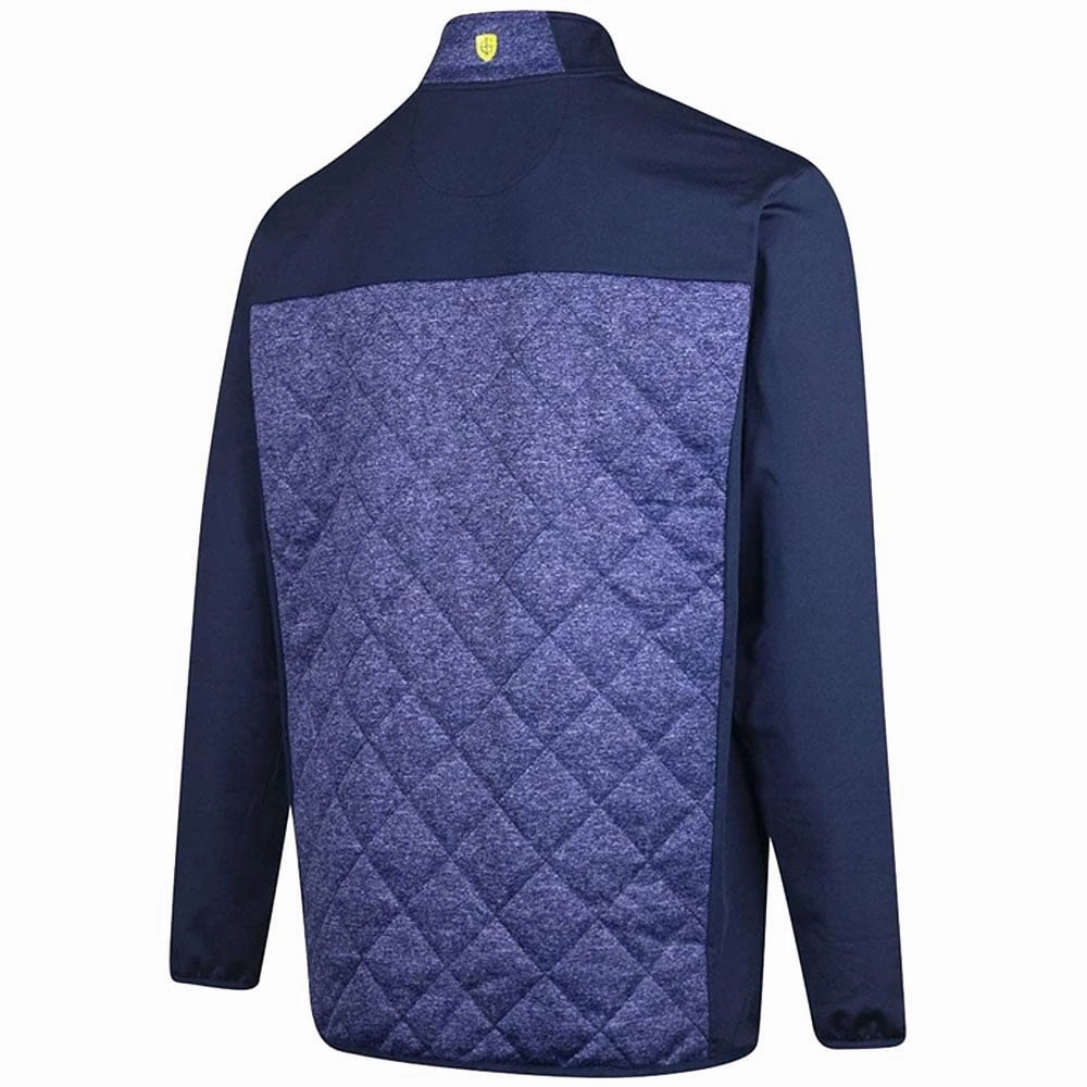 Island Green 1/4 Zip Wind Jacket - Navy/Marine Marl/Lime Cozy Warmth Active Wear