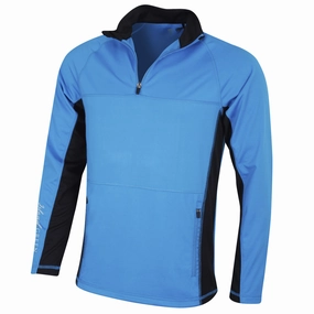 Island Green Contrast Panel Pullover - Performance Blue goes with sneakers right for running