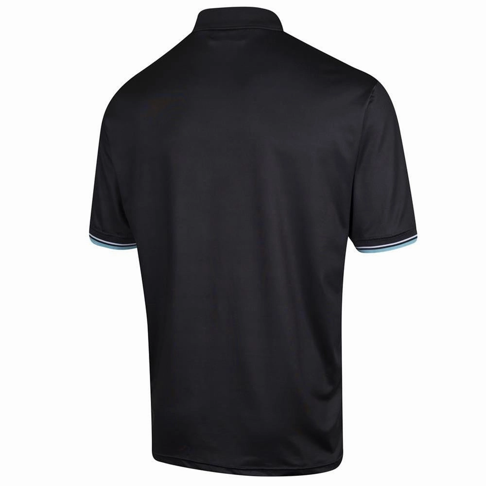 Eco Certified Fiber All-day Comfort Island Green Diamond Print Polo Shirt - Black