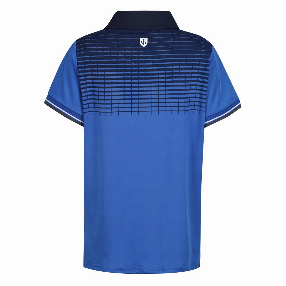High-End Quality Island Green Junior Graded Print Polo Shirt - Marine