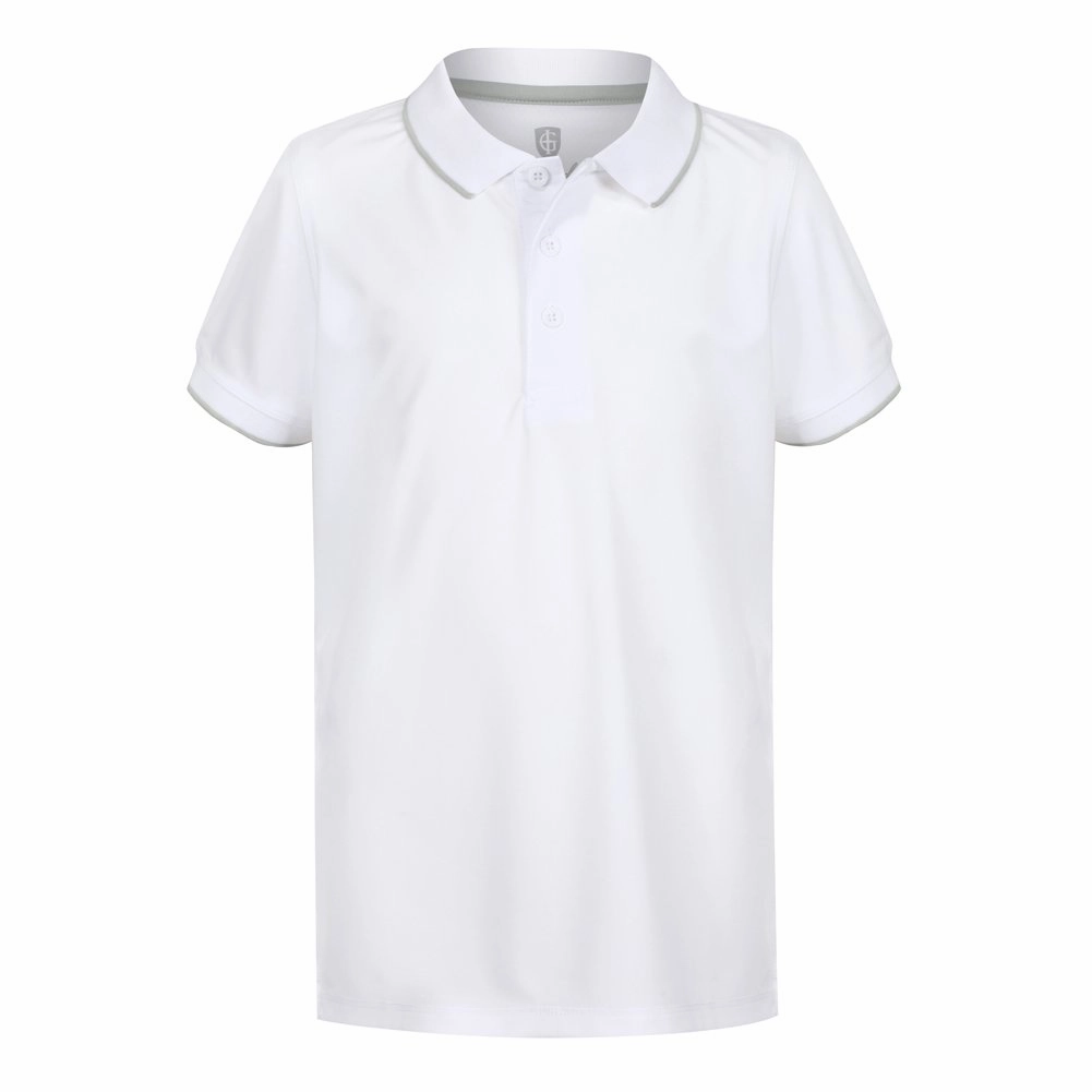 StretchFabric Spring Wear Island Green Junior Performance Polo Shirt - White