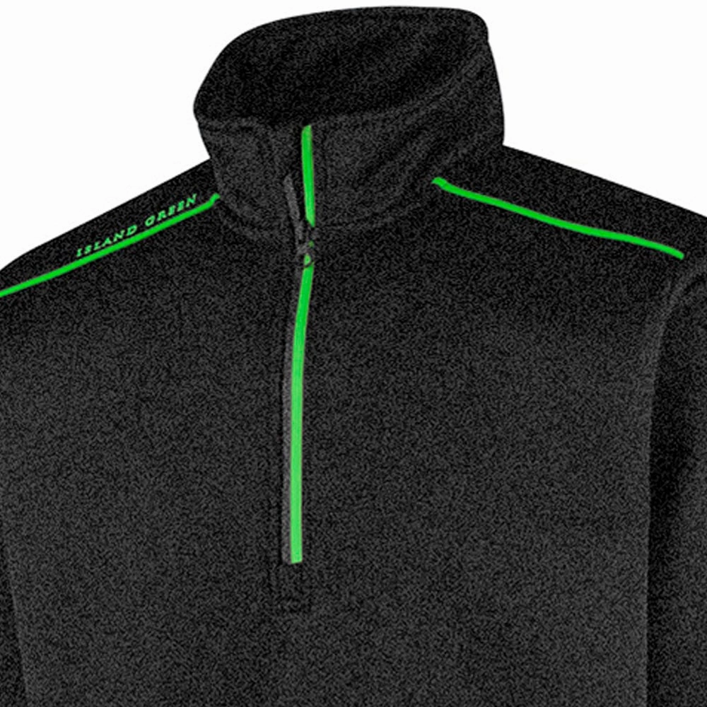 Island Green Lined Top Layer Pullover - Charcoal Marl product bright vibrancy