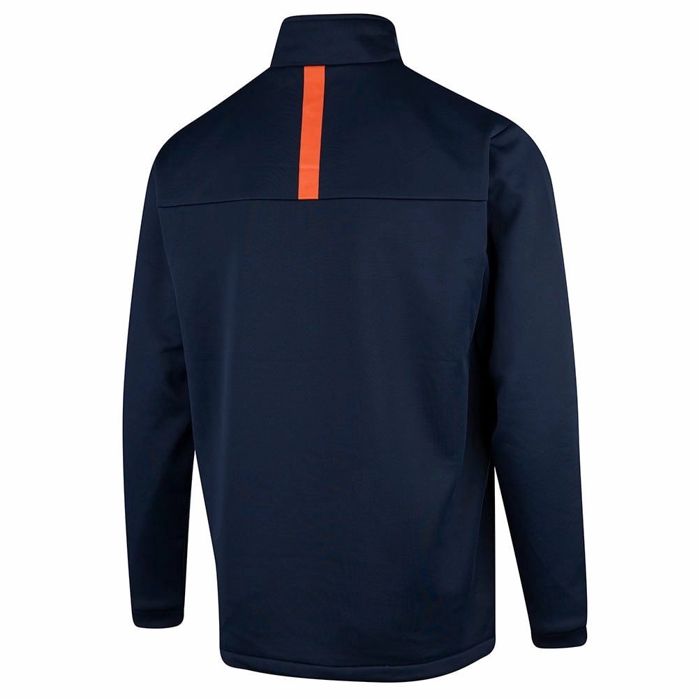 Island Green Lined Top Layer Pullover - Navy suitable for cycling Essential Fit