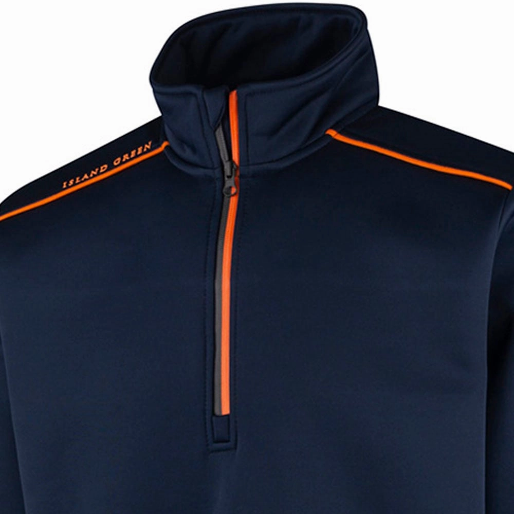 Island Green Lined Top Layer Pullover - Navy comfort test