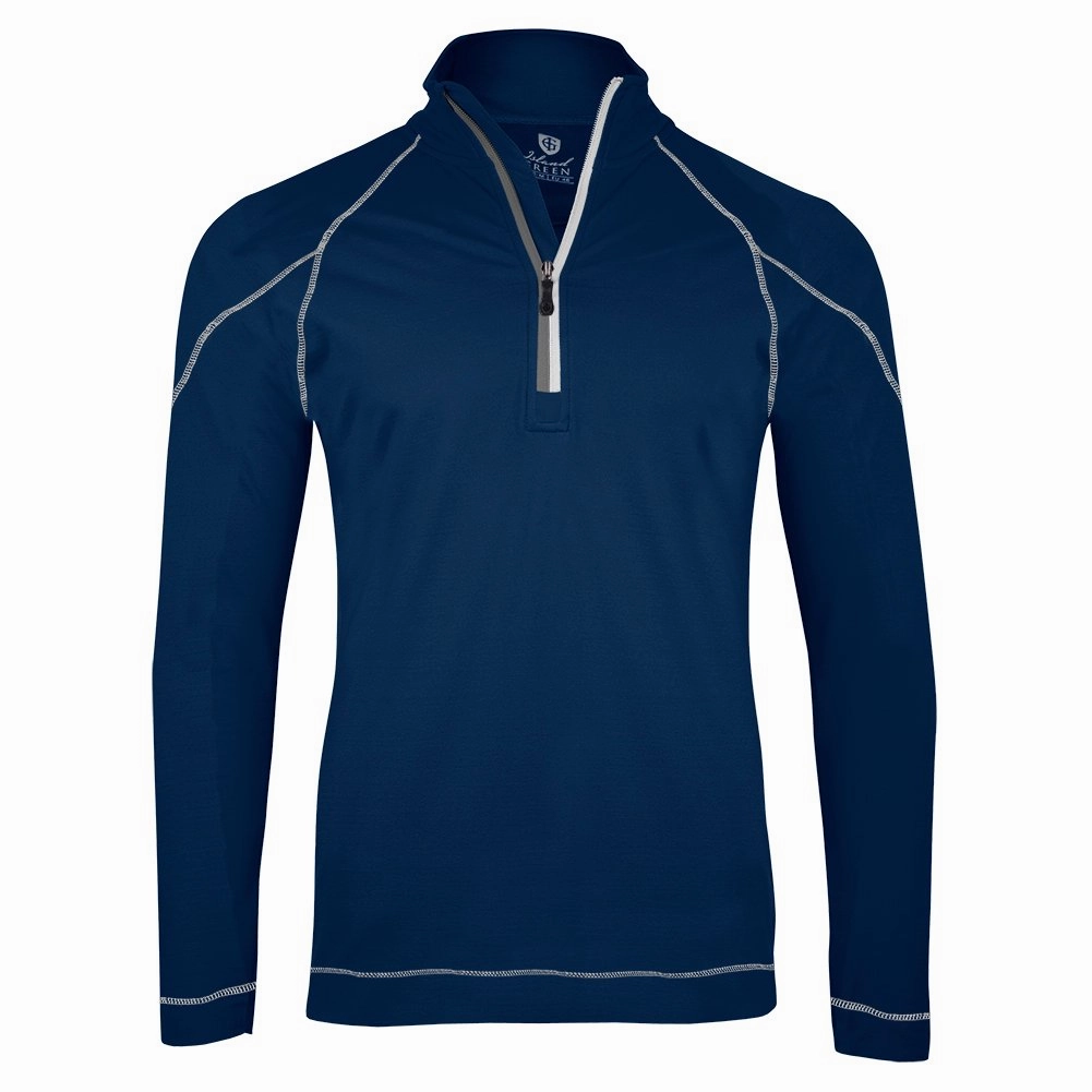 Island Green Performance Top Layer - Navy/Silver product bright vibrancy Versatile Outfit