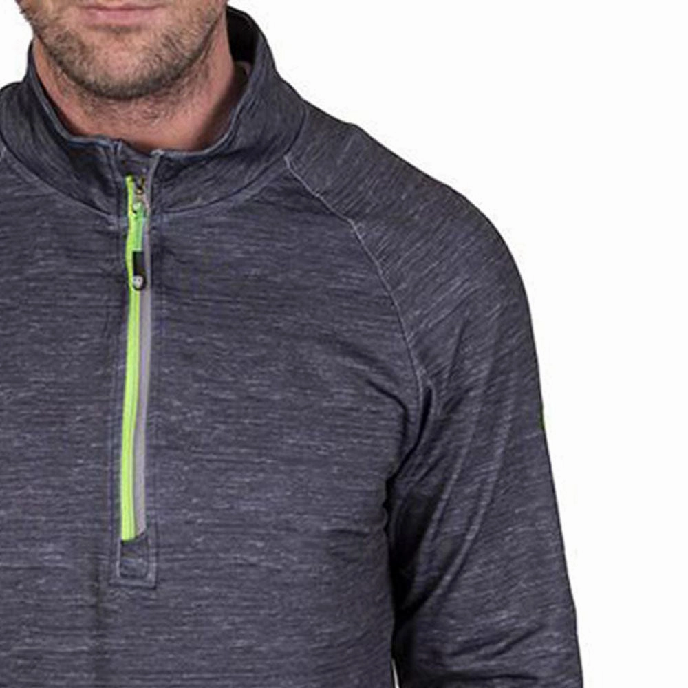 Island Green Raglan Sleeve Top Layer - Charcoal/Lime Cool Essentials