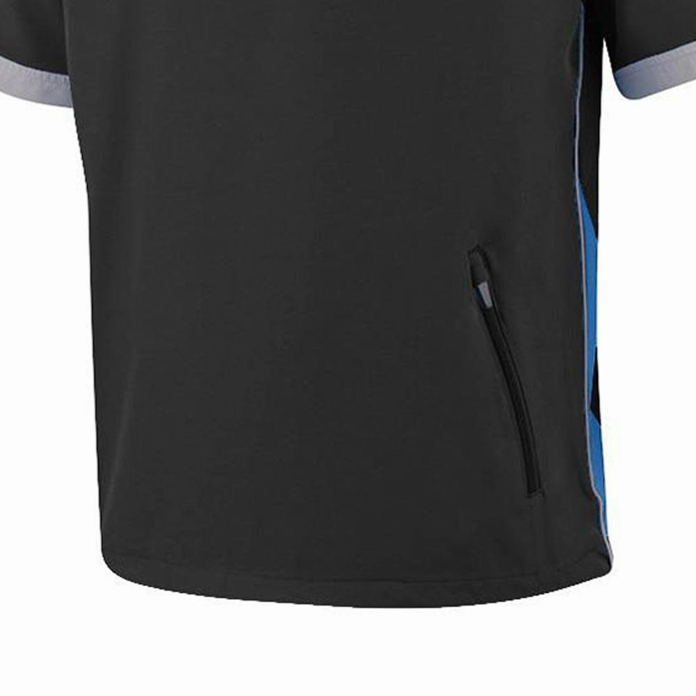 Eco Friendly Stretchy Island Green Short Sleeve Ultra-Lite Windstopper Pullover - Black