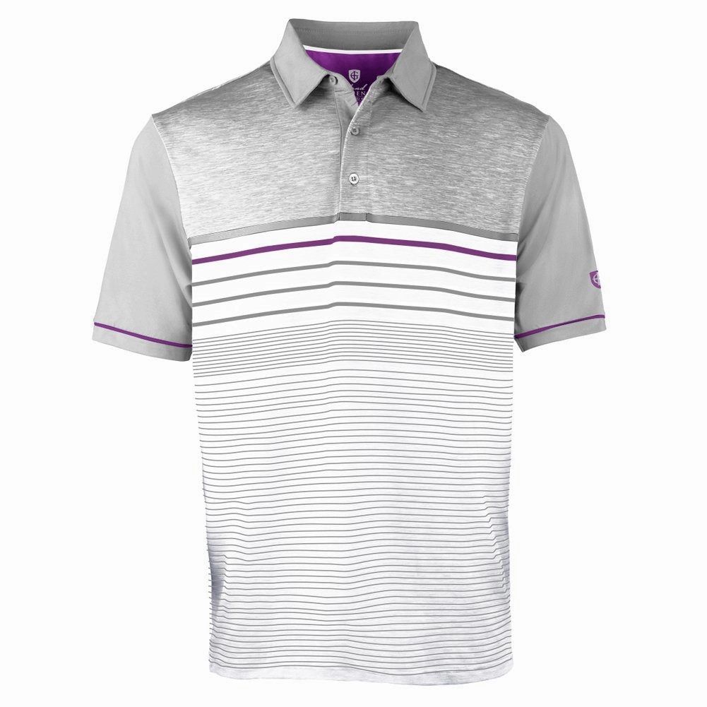 Chic Island Green Sublimated Polo Shirt - Grey