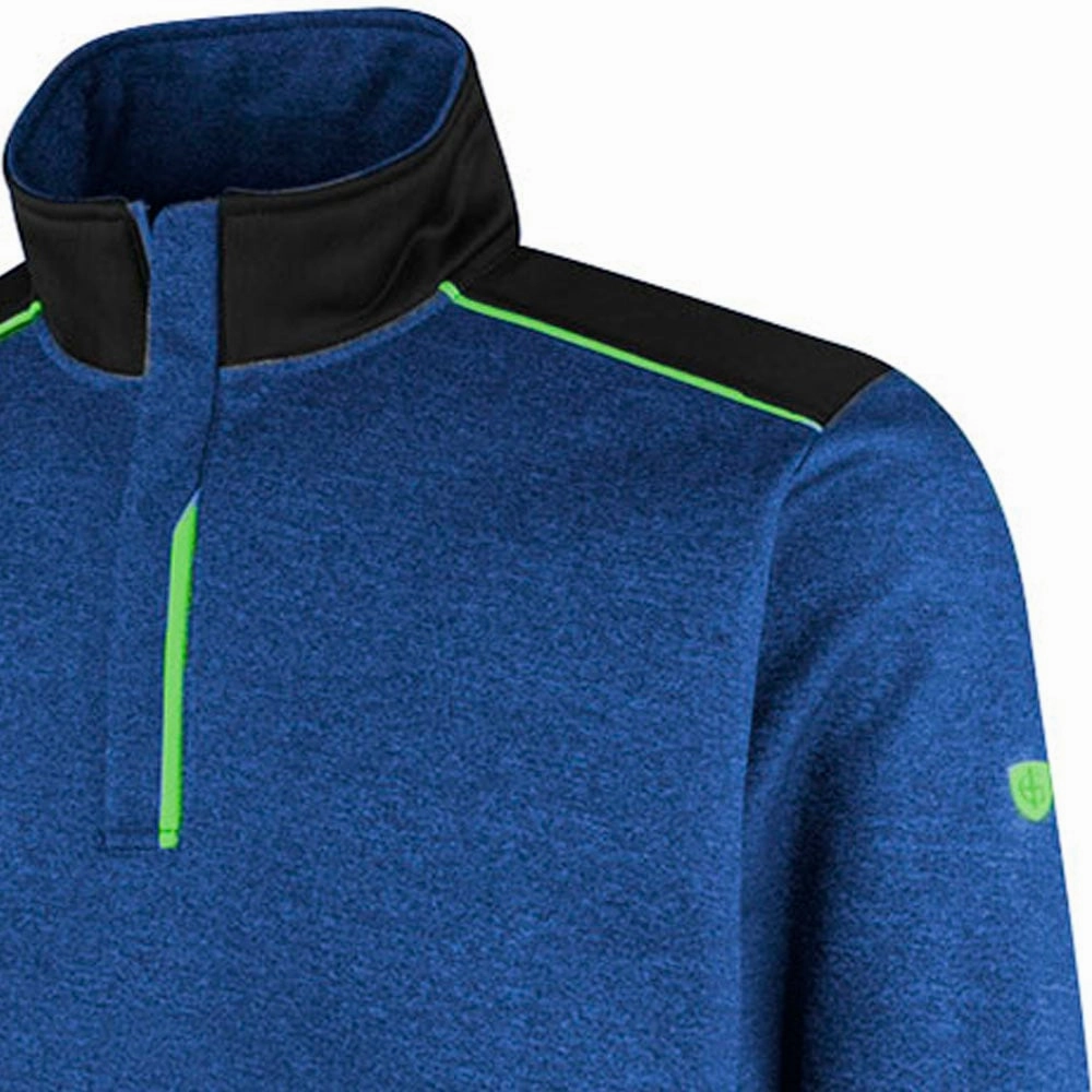 Cozy Outfit product couple connection Island Green Top Layer With Seam Pockets Pullover - Royal Blue/Black