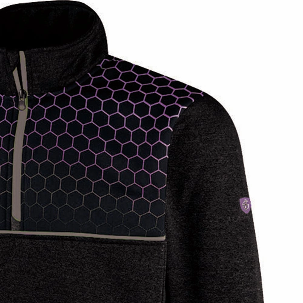 Island Green Top Layer With Sublimation Print Yoke Pullover - Black/Purple product availability product customization options