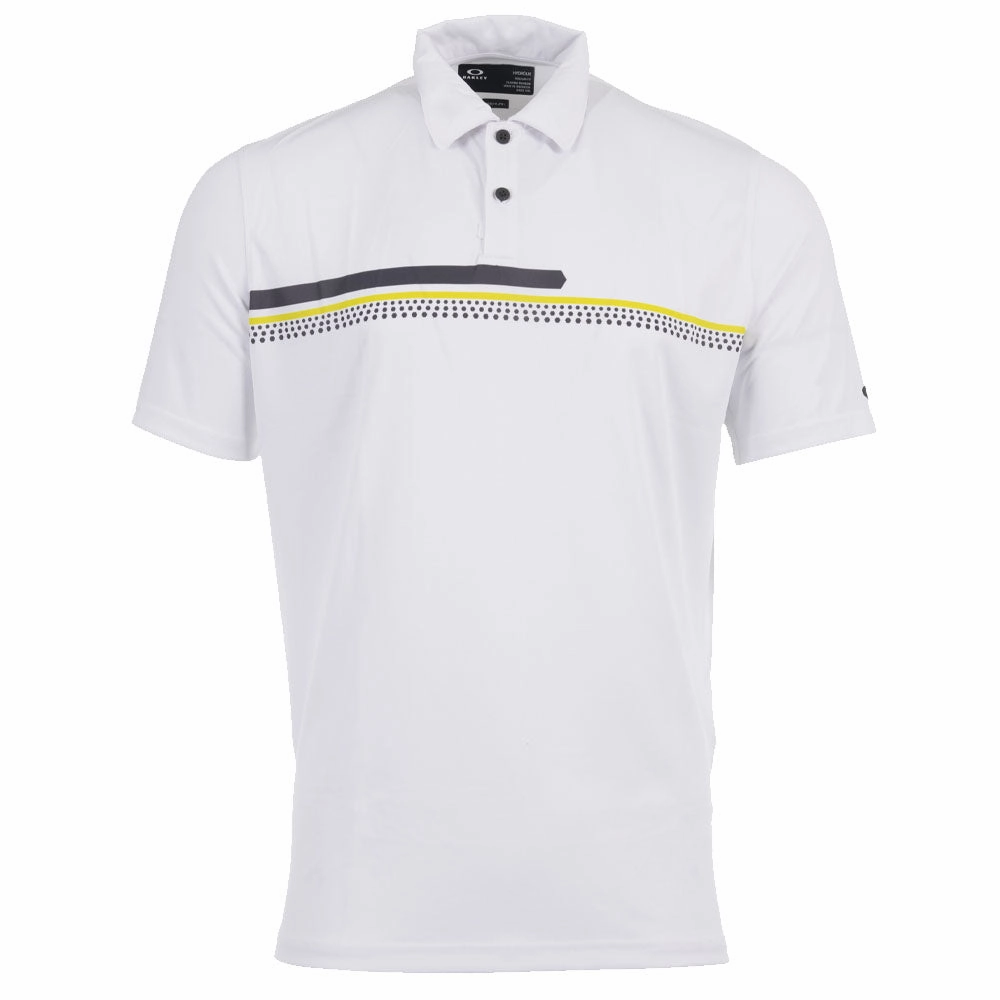 Oakley Hexsplit Stripe RC Polo Shirt - White Chilly Wear Classic Design