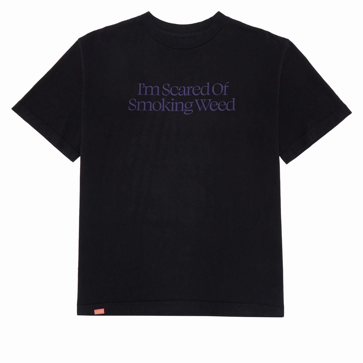 Casual Layers Comfortable All Day Wear Jacuzzi Unlimited Scared Weed T-Shirt - Black/Purple