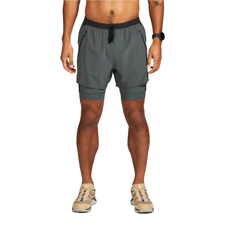 waterproof High Durability Blend Janji Men's 5" AFO Middle Short Ultra 2-in-1 in Ridgeline SS25