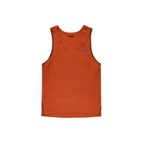 Hidden Storage Compartment Ergonomic Tailoring Janji Men's Pinnacle Ultra Singlet in Rift SS25