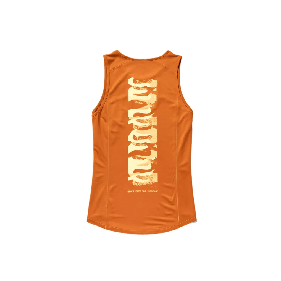 Plus Size Janji Women's Run All Day Tank in Citrus Switchback SS25