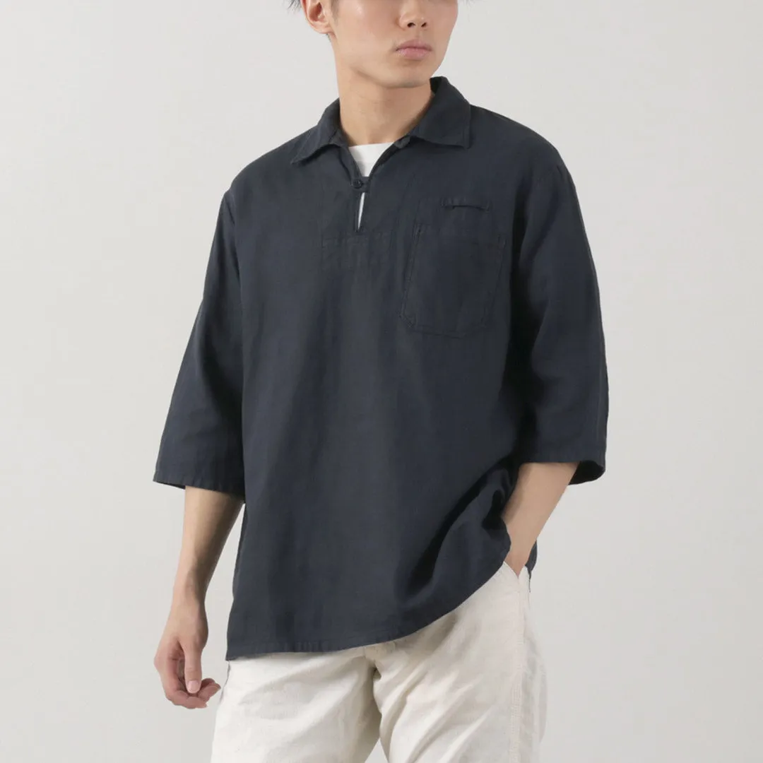 JAPAN BLUE JEANS / CODE:SILVER Military Pullover Shirt V-Neck