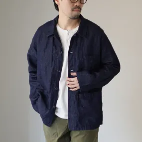 AbrasionResistant Travel Functional Wear JAPAN BLUE JEANS / RJB7070 Cotton Linen Denim French Coverall Jacket