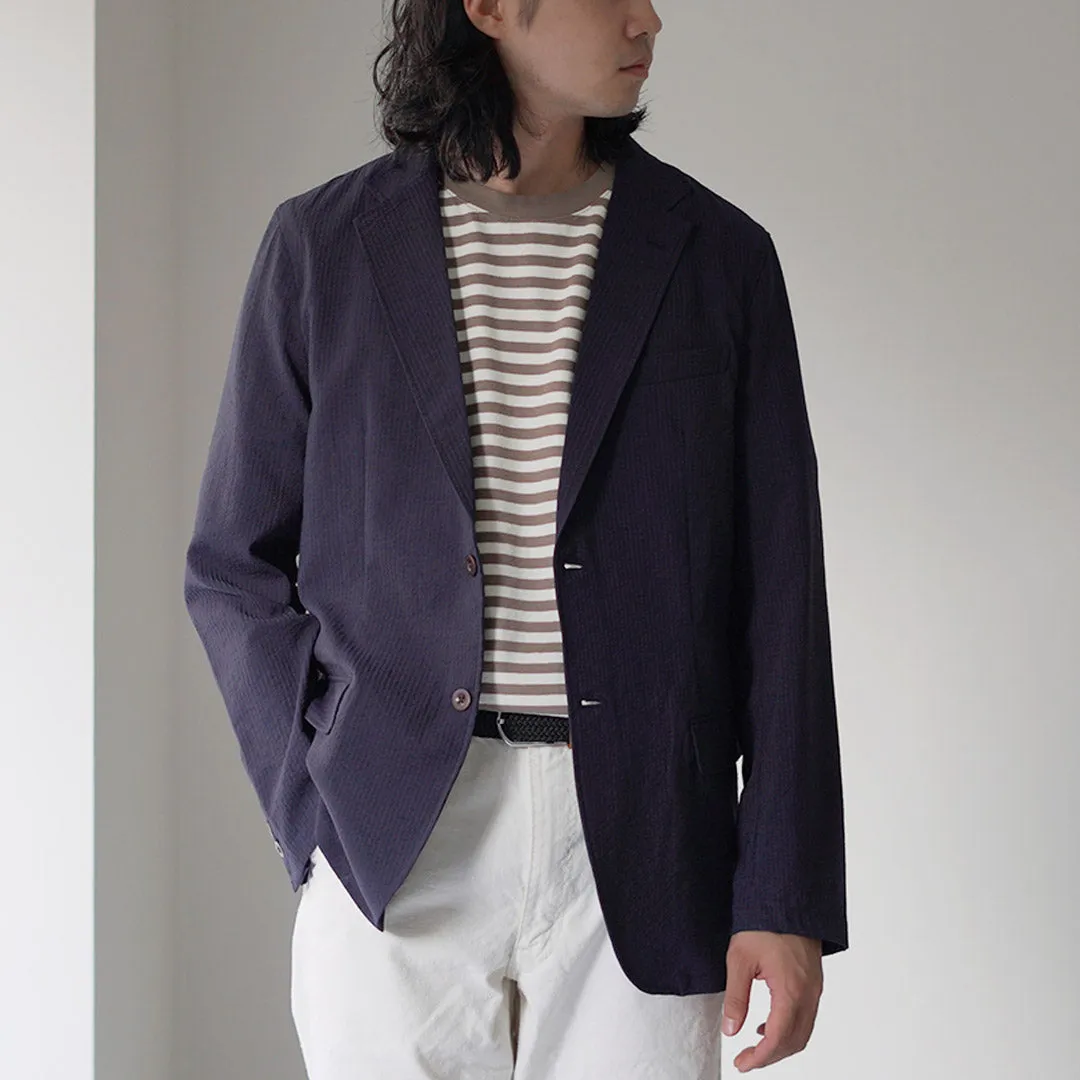 Convertible 2 In 1 Function Versatile Layering JAPAN BLUE JEANS / Seersucker Summer Unconstracted Jacket