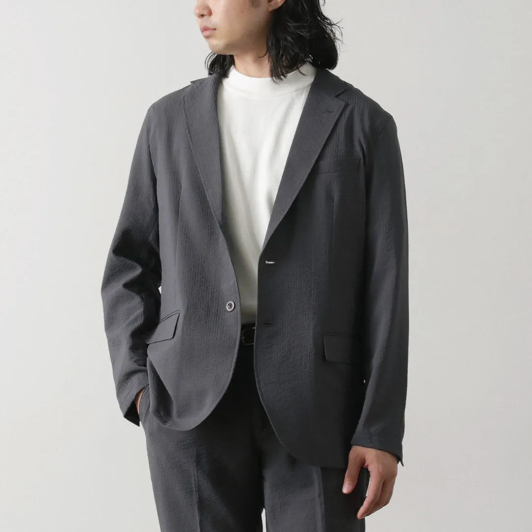 JAPAN BLUE JEANS / Seersucker Summer Unconstracted Jacket Green Material