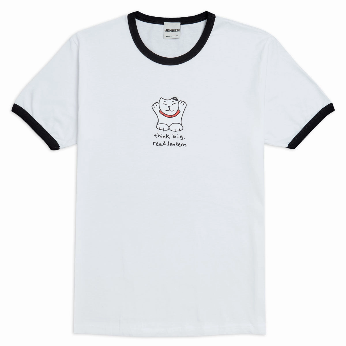 Customer Favorite Jenkem Think Big T-Shirt - White/Black Ringer