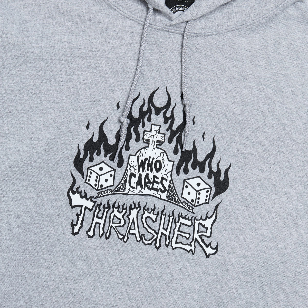 Thrasher Who Cares By Neckface Hoodie - Sport Grey Sport Mode Sport Comfort