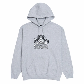 Hidden Pocket Thrasher Who Cares By Neckface Hoodie - Sport Grey