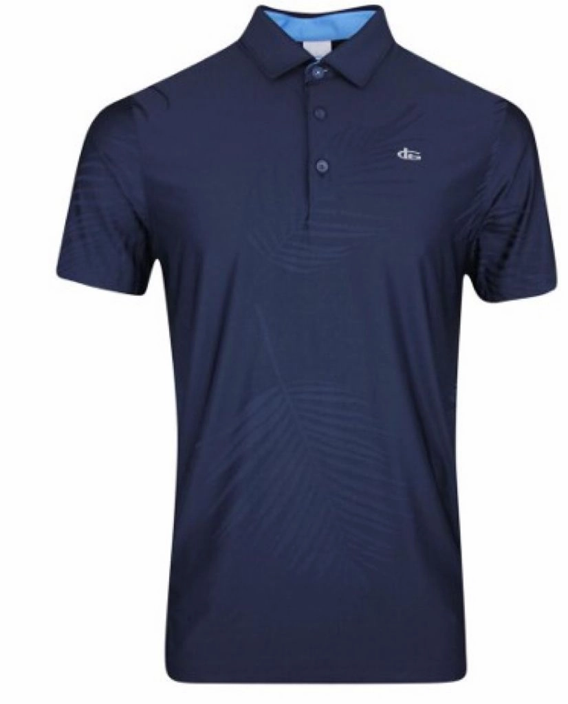 Katana Golf Mens Palm Print Polo Outdoor Lifestyle Dimensional Stability Weave