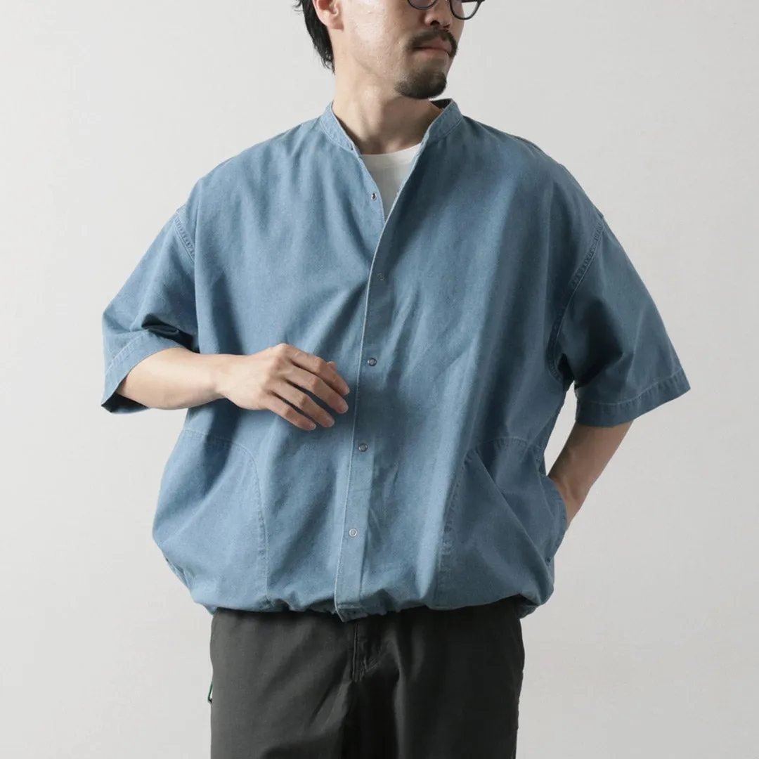 Fall Foliage Eco Dye Technique KELEN / FAUNA Balloon Denim Shirt
