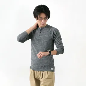 Non Irritating Seams Layerable Look KEPANI / Raffy Spun Fraise Henley Neck Long Sleeve Tee