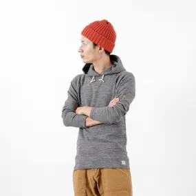 Foam Print Detail KEPANI / Raffy Stretch Fraise Long Sleeve Hooded Pullover