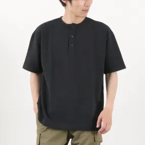 KEPANI / Seed Stitch Henley Neck T-shirt Perfect Wear