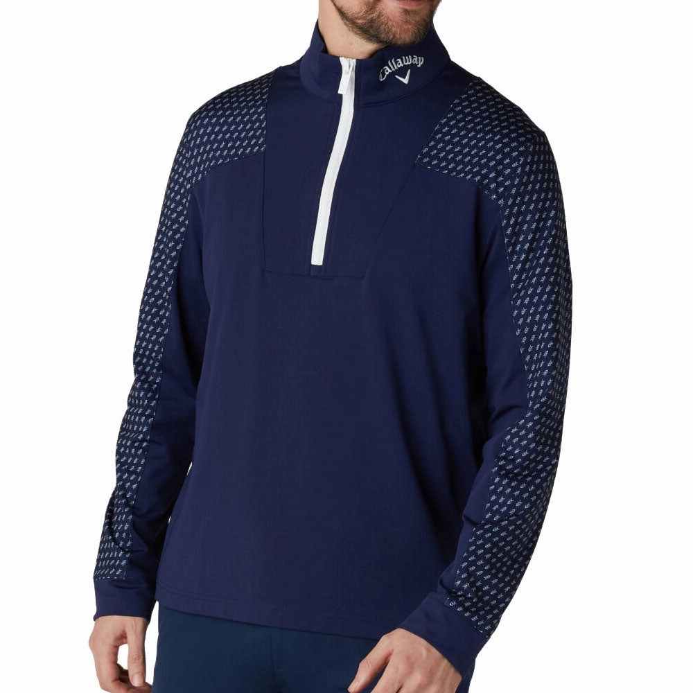hot weather wear High-quality Callaway Chev Motion Print Pullover - Peacoat