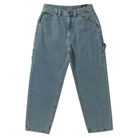 Krooked Koffin Carpenter Jeans - Bleached Denim Relaxed Fit Eco Friendly Dye